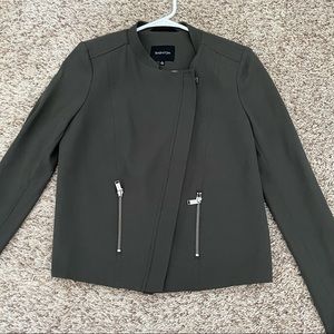 Babaton Asymmetric Army Green Jacket 0